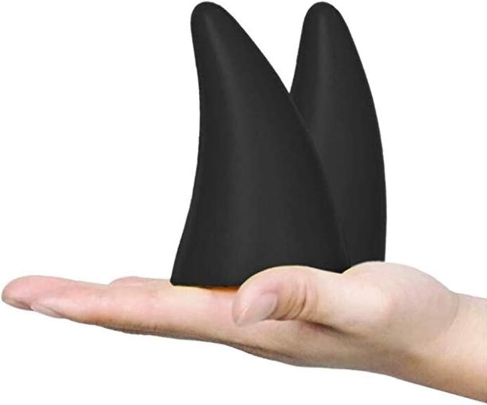 Classic Black Devil Horns Foam Sticker – Universal Fit for Cars and Motorcycles