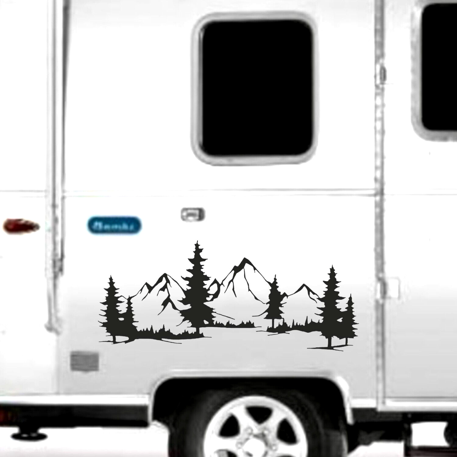 Mountain Tree Landscape Decal for Car Truck SUV Bumper Wall Decor Large