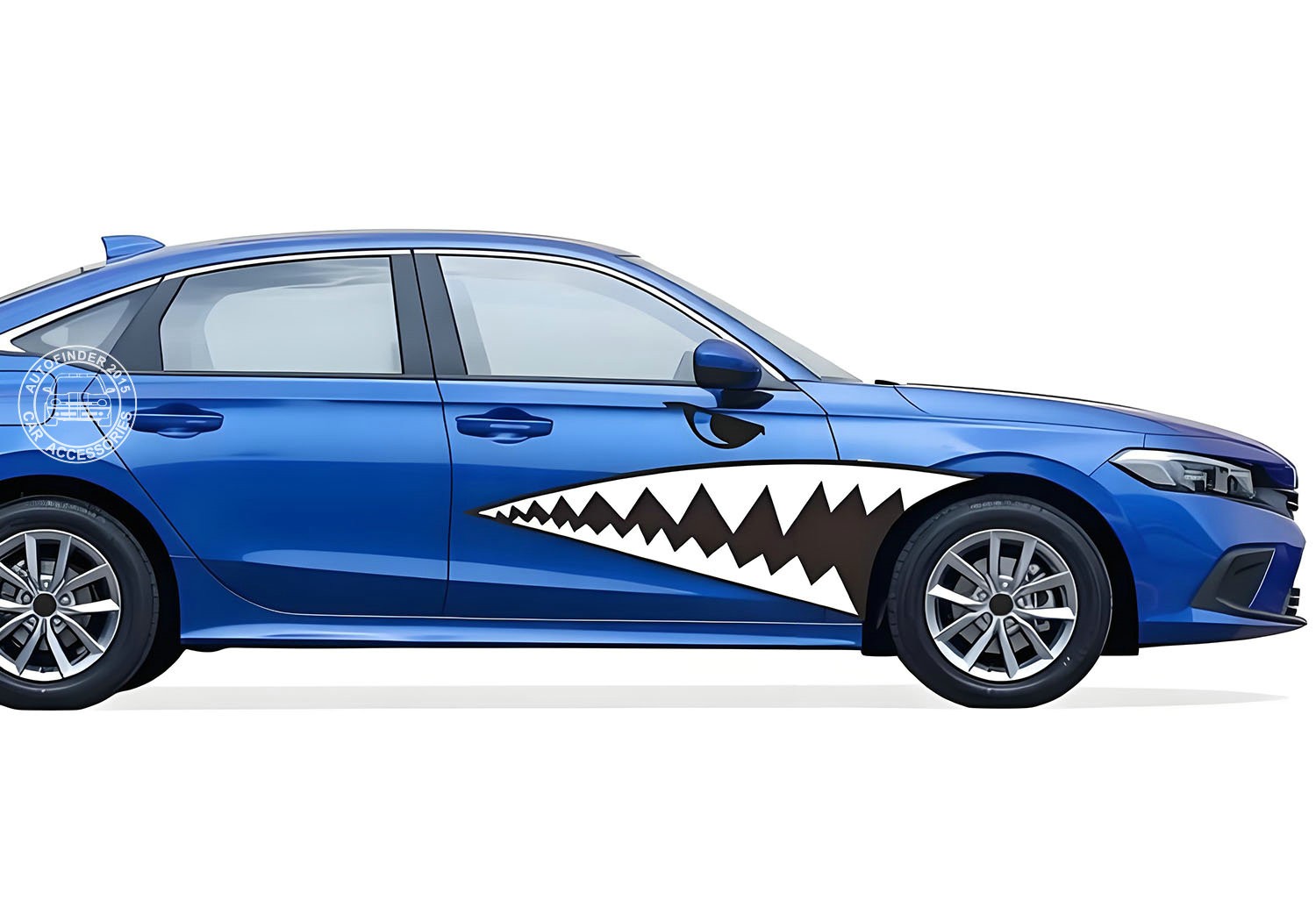 Shark Teeth Mouth Graphics Sticker For Car Truck Side Stripe Wheel Fender Decals