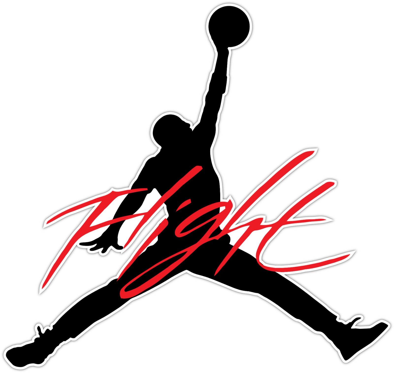 Michael Jordan MJ NBA Basketball Legend Air Flight Vinyl Sticker Decal Cornhole