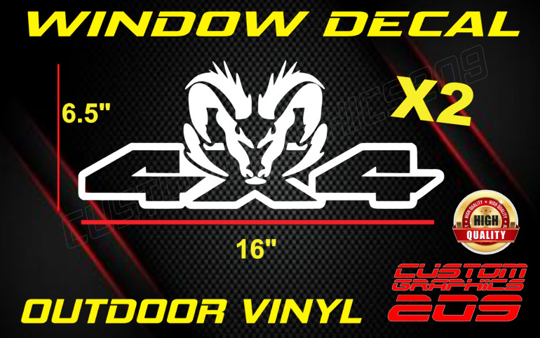 4×4 Truck Graphics Kit x2 Side Bed Decals Oracal 651 USA Made