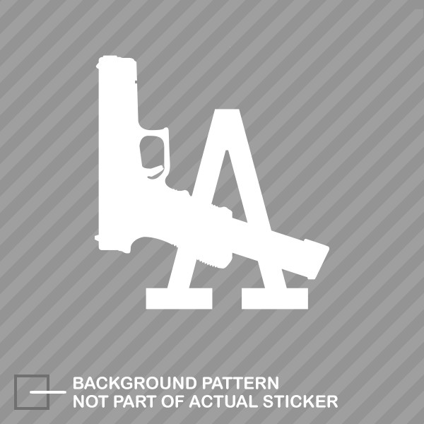 Los Angeles LA Gun Sticker Die Cut Decal