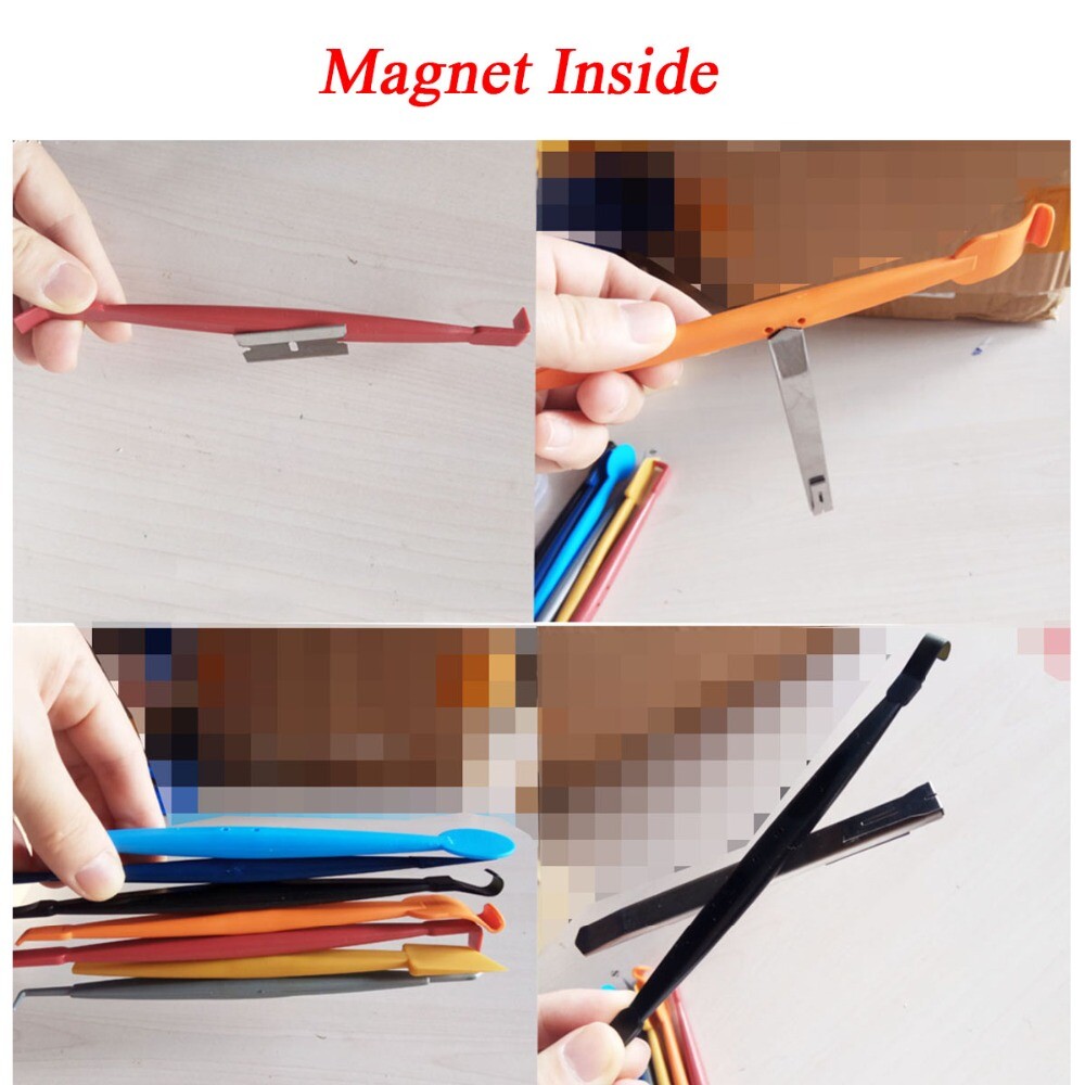 7Pcs Edge Vinyl Car Wrap Film Stick Tuck Tools Magnet Micro Squeegee Gasket Kit