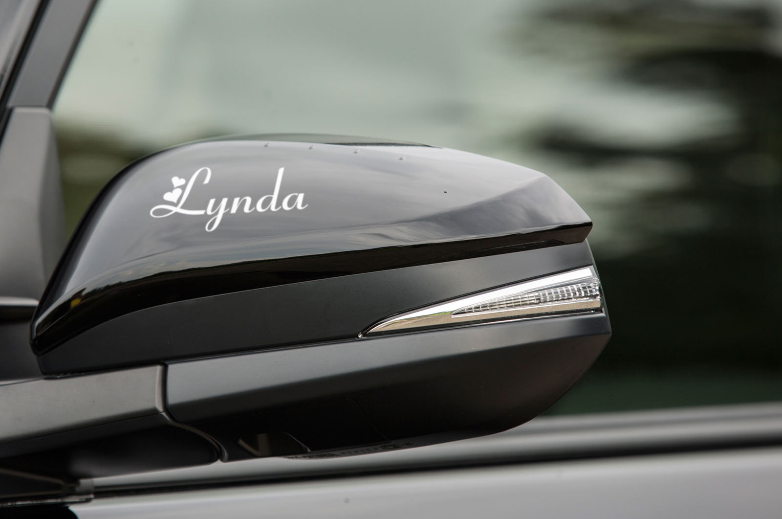 2x Custom Car Mirror Decal | Personalized Name Sticker