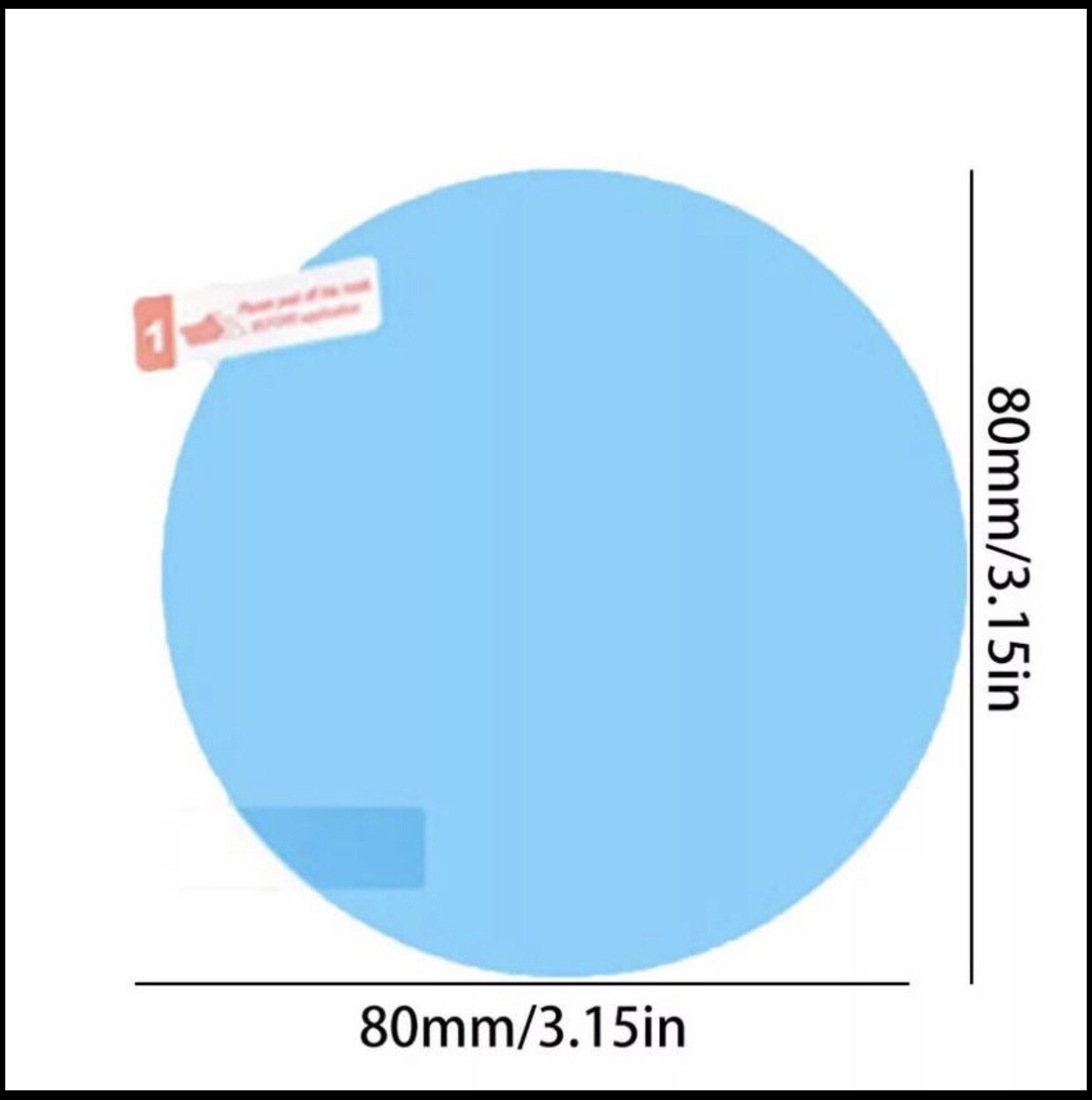 Car Rearview Mirror Set Waterproofing Membrane Safety Driving Fit Universal