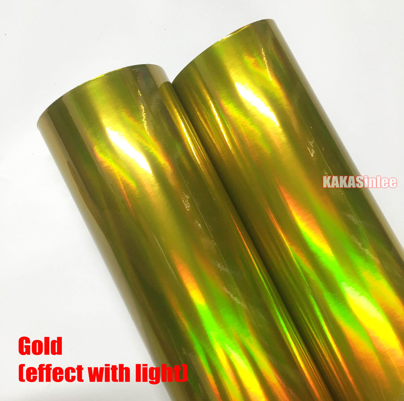 50FT Gold Glossy Laser Chrome Chameleon Entire Car Vinyl Wrap Hood Sticker US