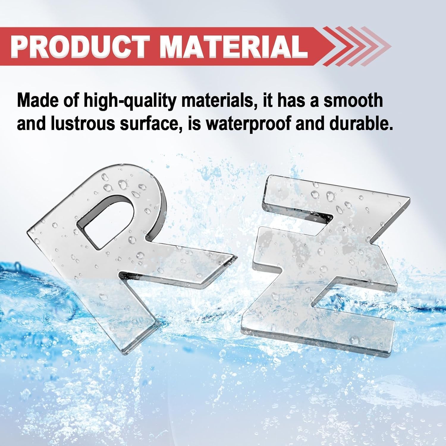 40PCS 3D Chrome Car Letters Emblem & Number Decal Custom Adhesive Automotive…