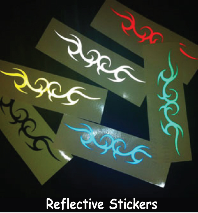 2 FIRE FLAME Reflective Motorcycle Car Stickers MirroredPair Sticker best gift=