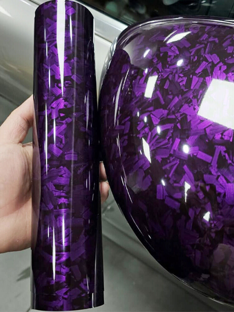 20x152cm Gloss Forged Carbon Fiber Car Vinyl Wrap Air Release Sticker Film Trims