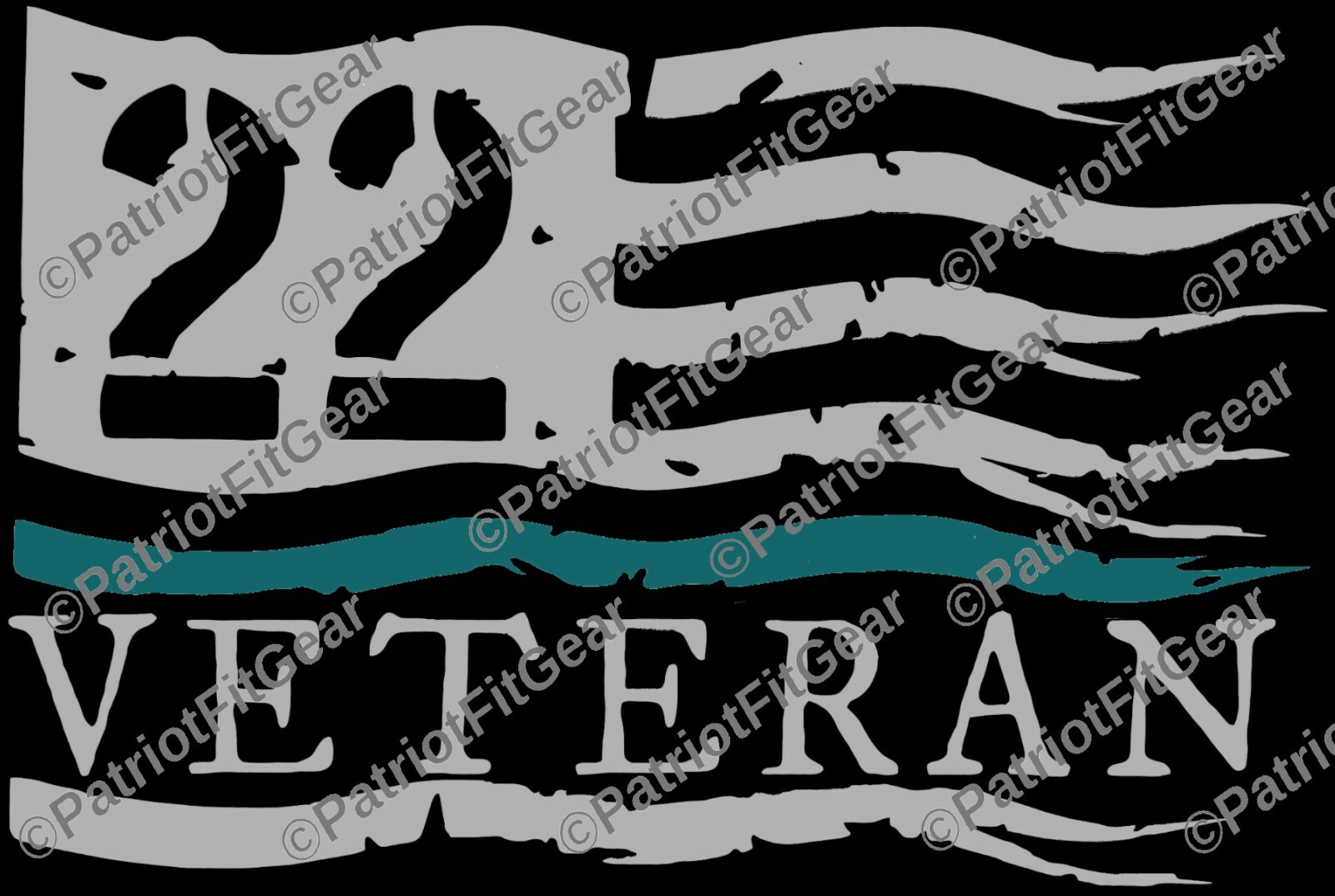 Veteran 22,Flag,PTSD The War Within,Military,Support Our Troops,Vinyl Decal