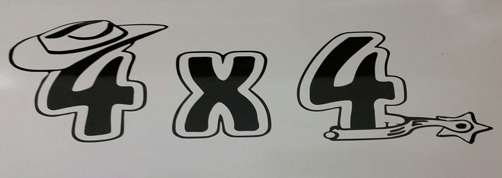 4×4 cowboy Sticker Decal 3″x 10″ (2) Truck