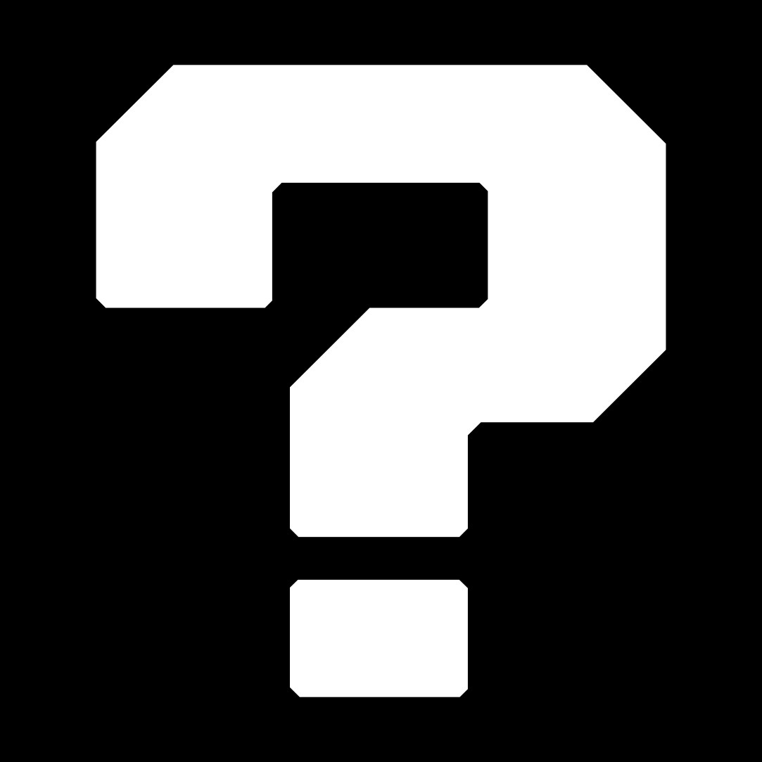 Question Mark – 1.8″ x 2″ tall Custom Vinyl Decal Sticker White Vinyl (Qty 25)