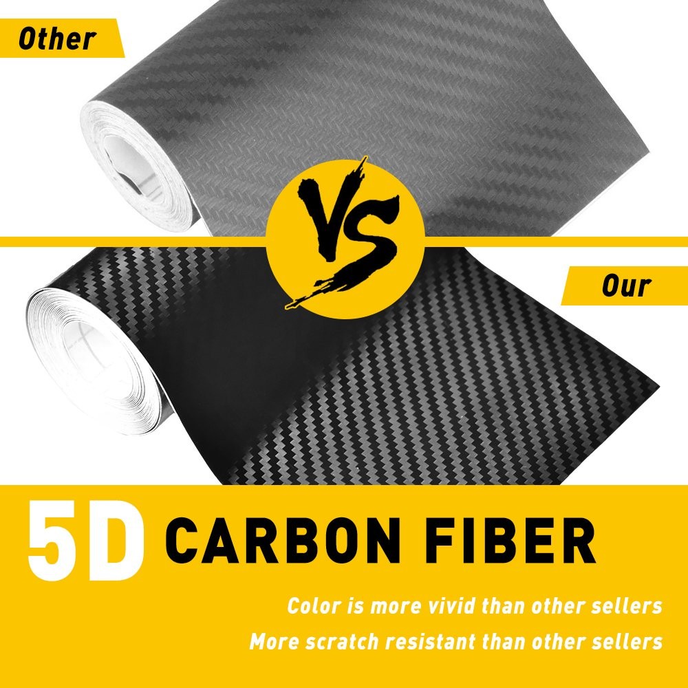 10CM Carbon Fiber Sticker Protector Sill Scuff Cover Anti Scratch Car Door Body