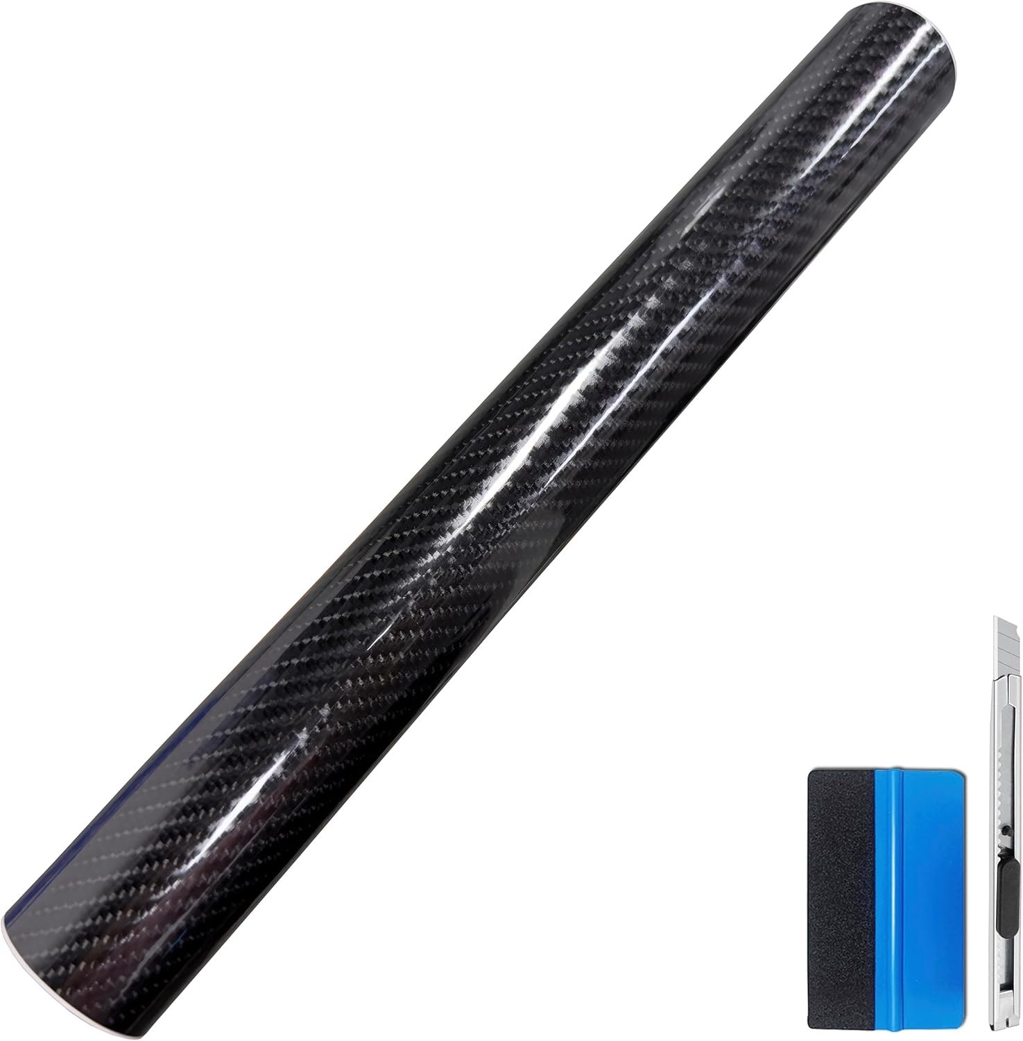 6D Carbon Fiber Vinyl Wrap – Easy Install & Air Release, 2″ x 30ft