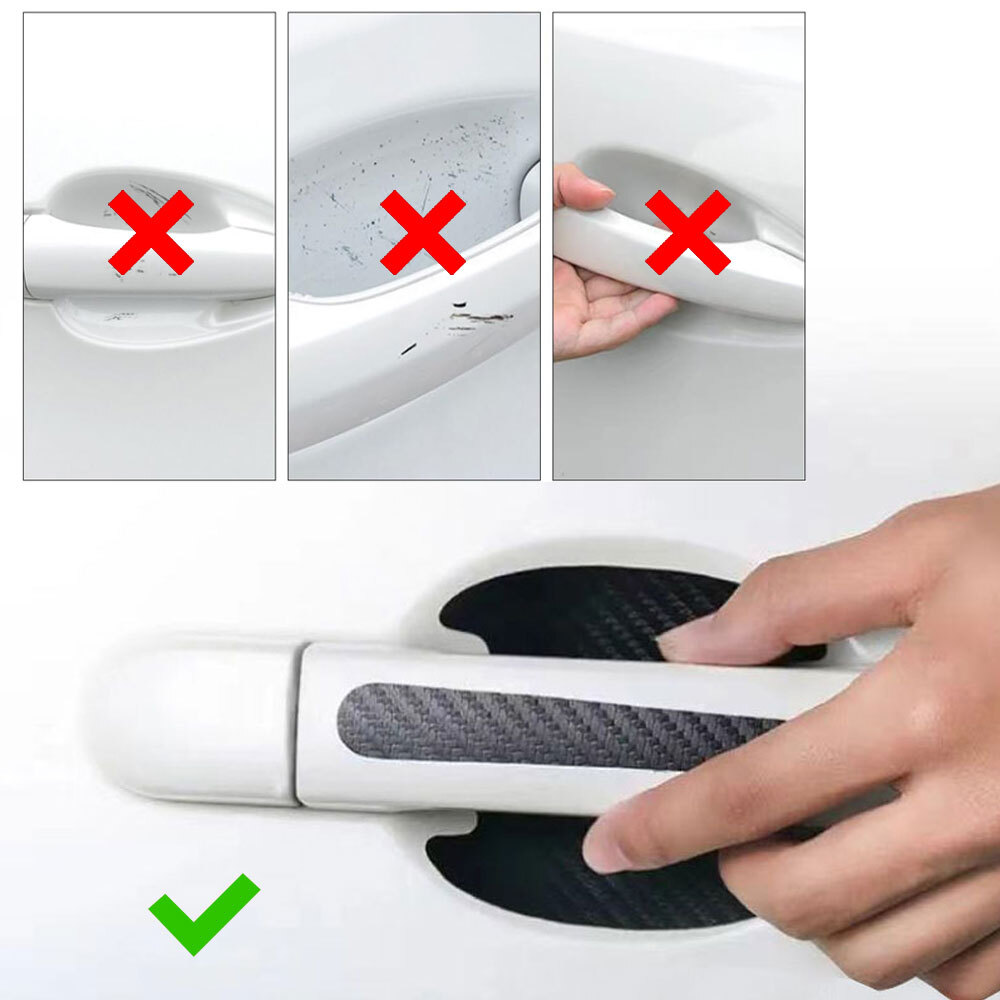 8PCS Car Door Handle Bowl Protector Cover Anti Scratch Sticker Accessories Trims