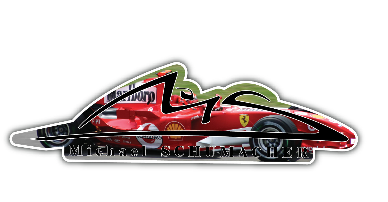 Michael Schumacher Schumi Racing F1 Formula One Legend Vinyl Sticker Decal Car