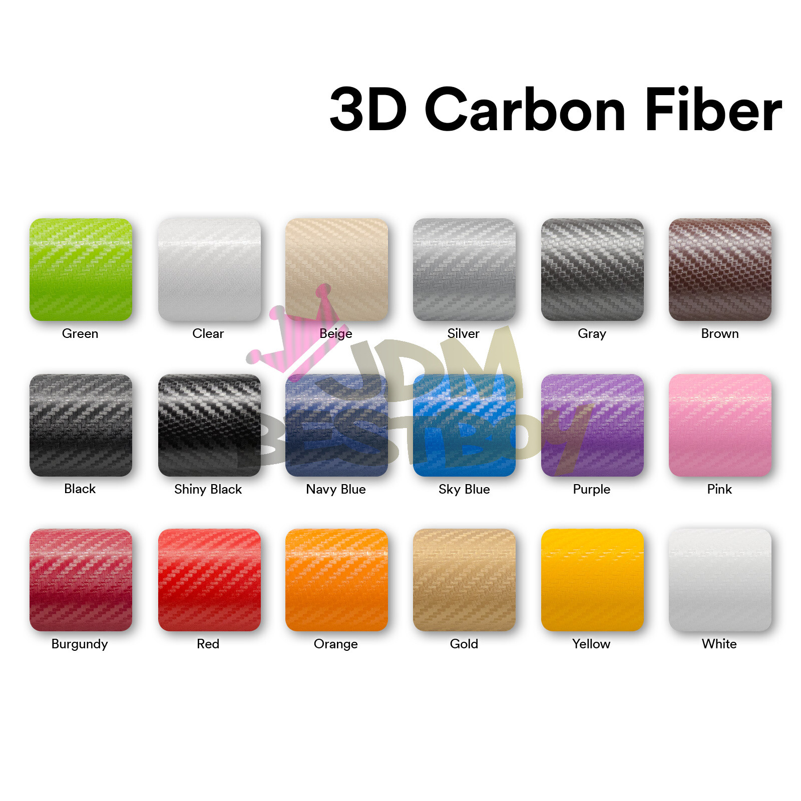 3D Carbon Fiber Shiny Black Matte Textured Vinyl Wrap Sticker Decal Bubble Free