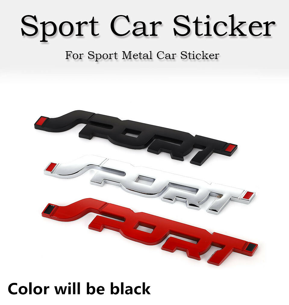 Car Trunk Racing Sport Logo Emblem Badge Decal Metal 3D Chrome Styling Sticker