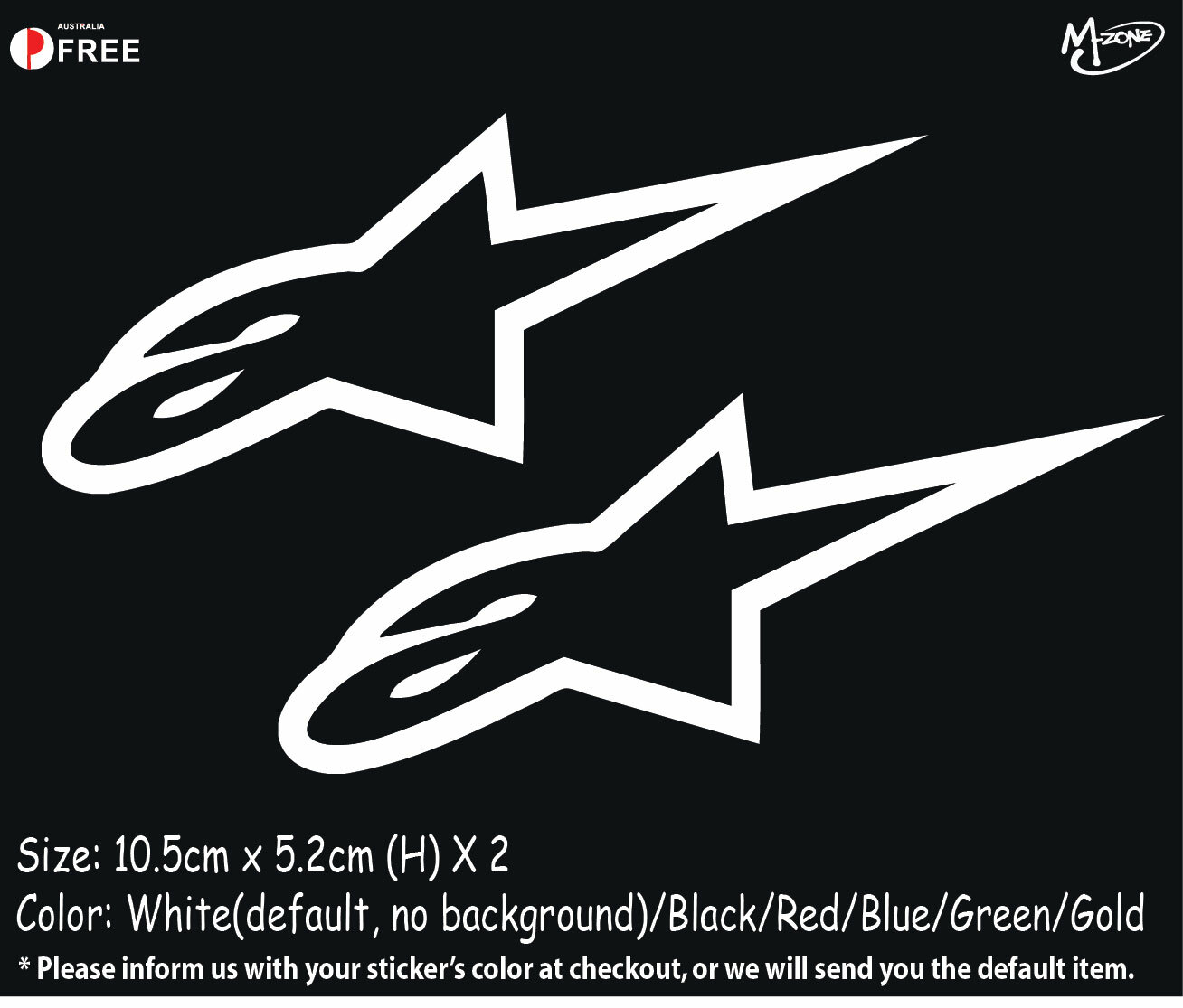2XALPINESTARS Alpine Stars Stickers Decals reflective 10.5cm 1 Pair Best Gifts