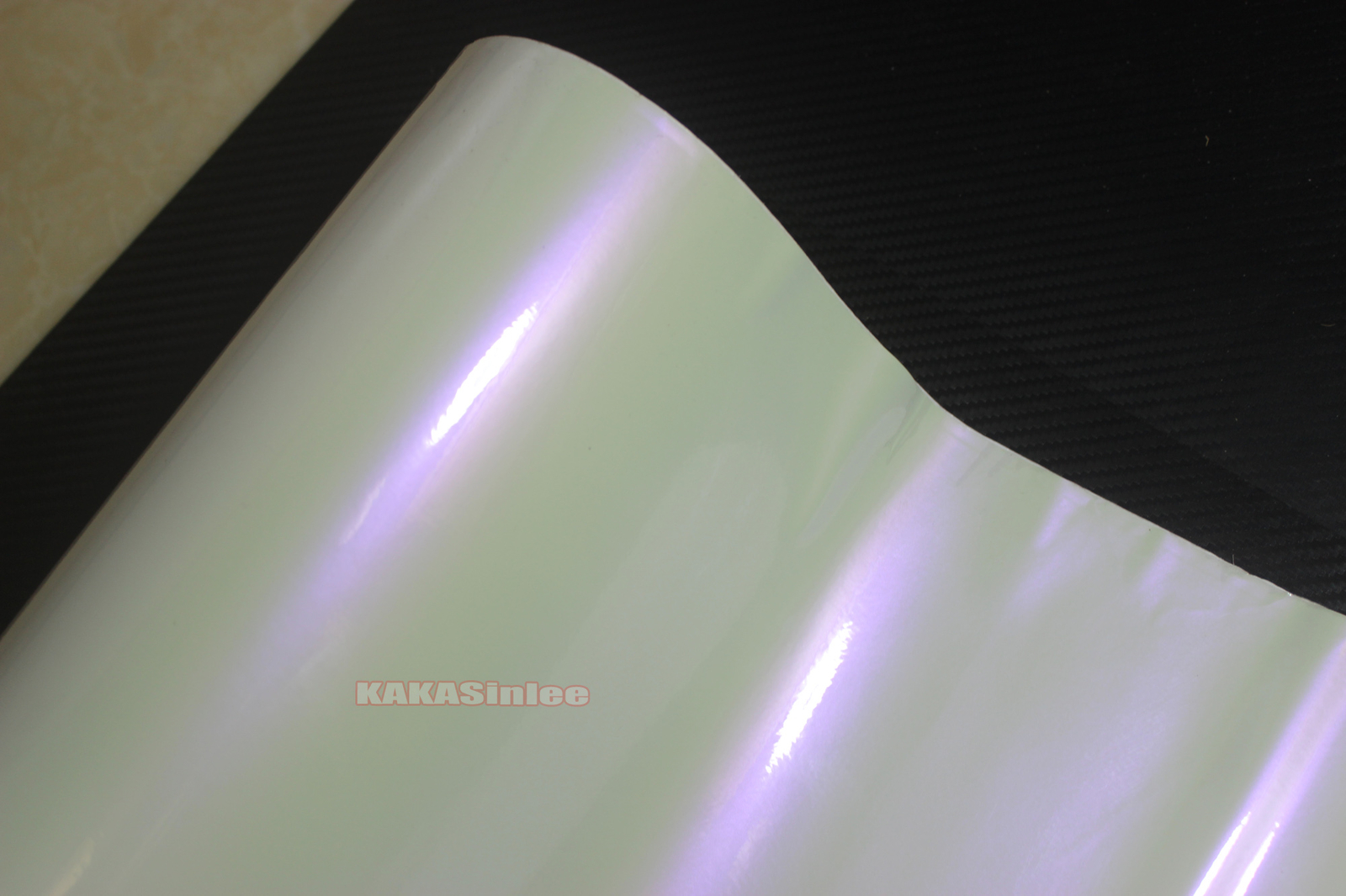 50FT x 5FT Gloss White to Purple Chameleon Chrome Vinyl Wrap Car Film Sticker US