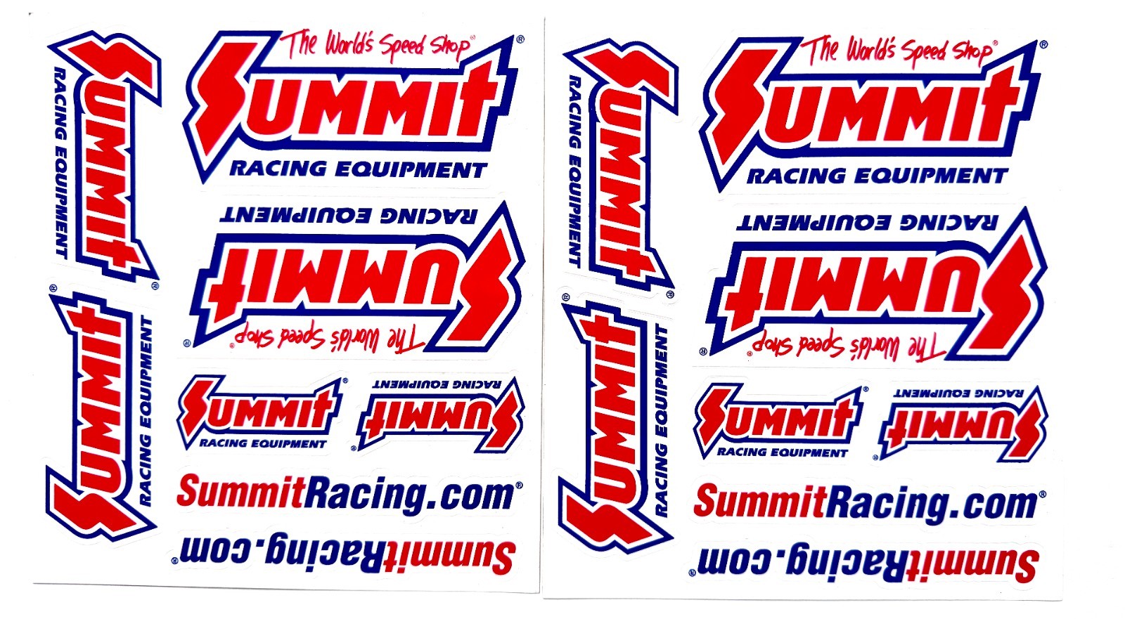 Summit Racing Decals Stickers, Drag Racing High-Quality Qty-2 Sheets | New