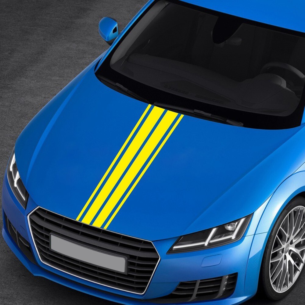 Long Strip Hood Cover Stickers Decals Vinyl Wrap Film For Car SUV Pickup Truck
