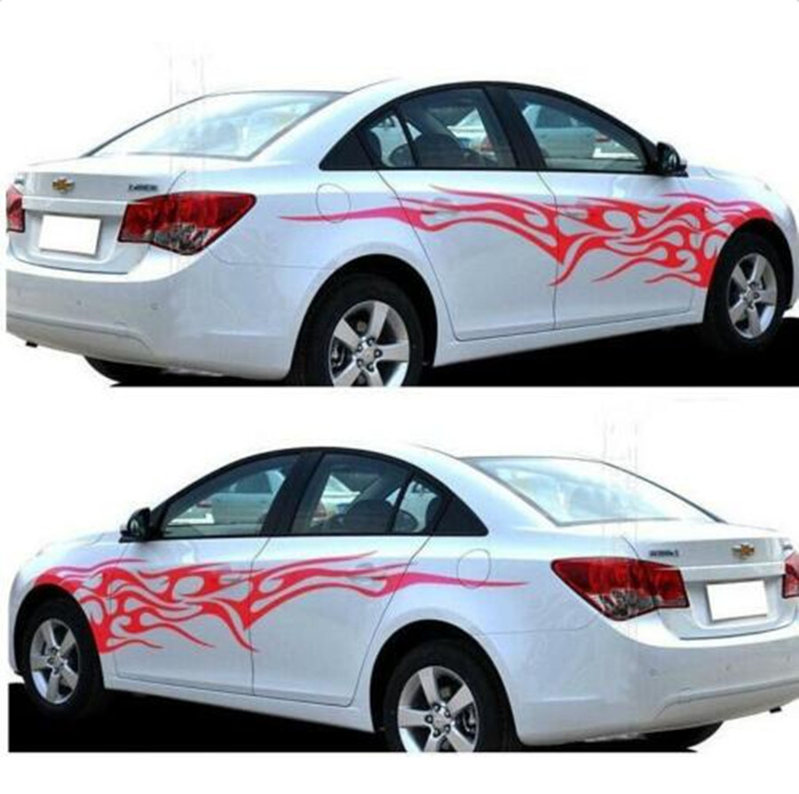 1 Set Sides Car Sticker Vinyl DIY Graphics Decal Decoration kit For Truck Black