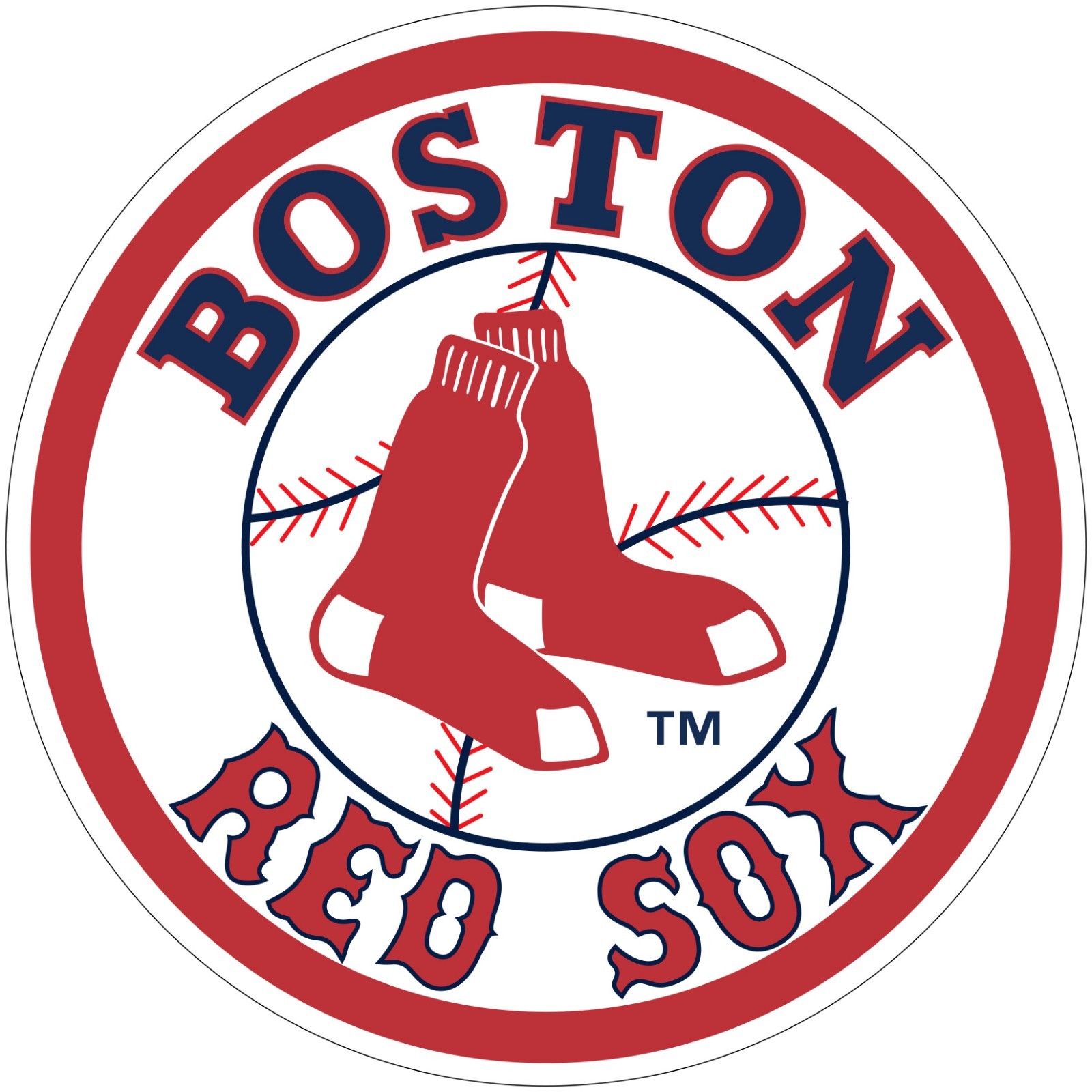 Boston Red Sox Logo – Laminated Weatherproof Vinyl Sticker Decal Choose Size