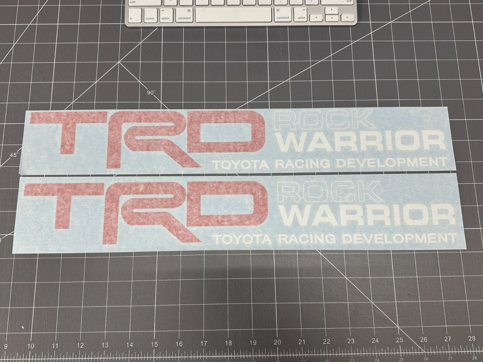 Pair (2) TRD Rock Warrior Bedside Stickers Decals, Fits Tundra, Tacoma, 4Runner