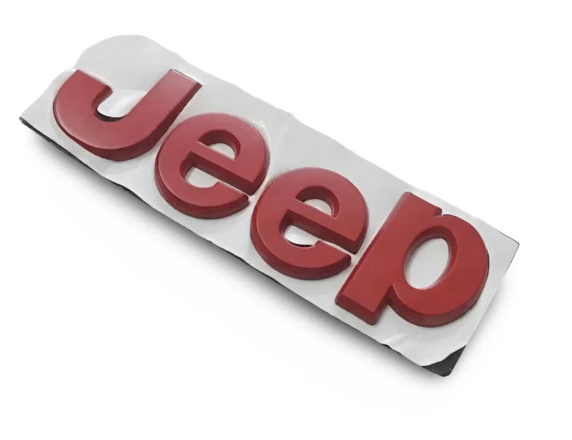 Front Or Rear Jeep Red Monogram