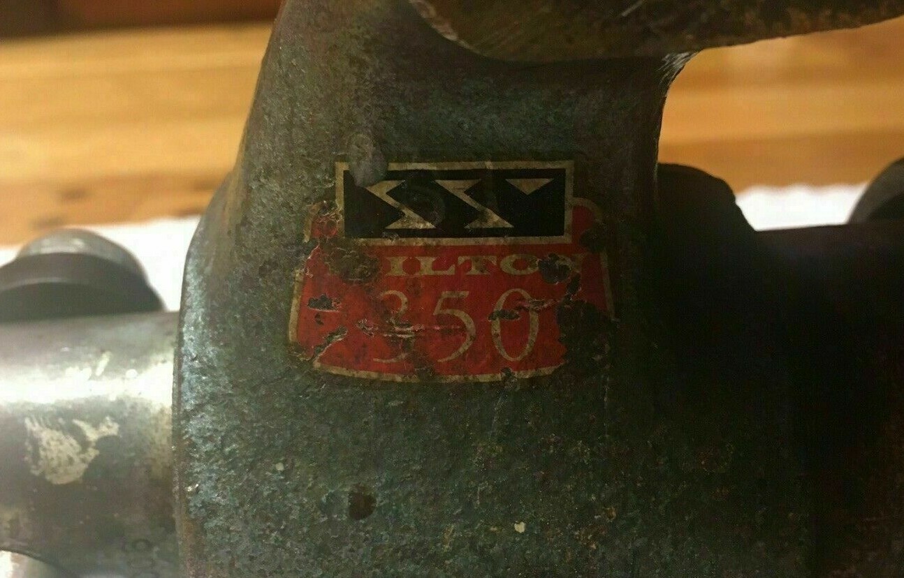 Wilton Vise 350 Decal Red Black On Gold Foil 1 1/2” Long
