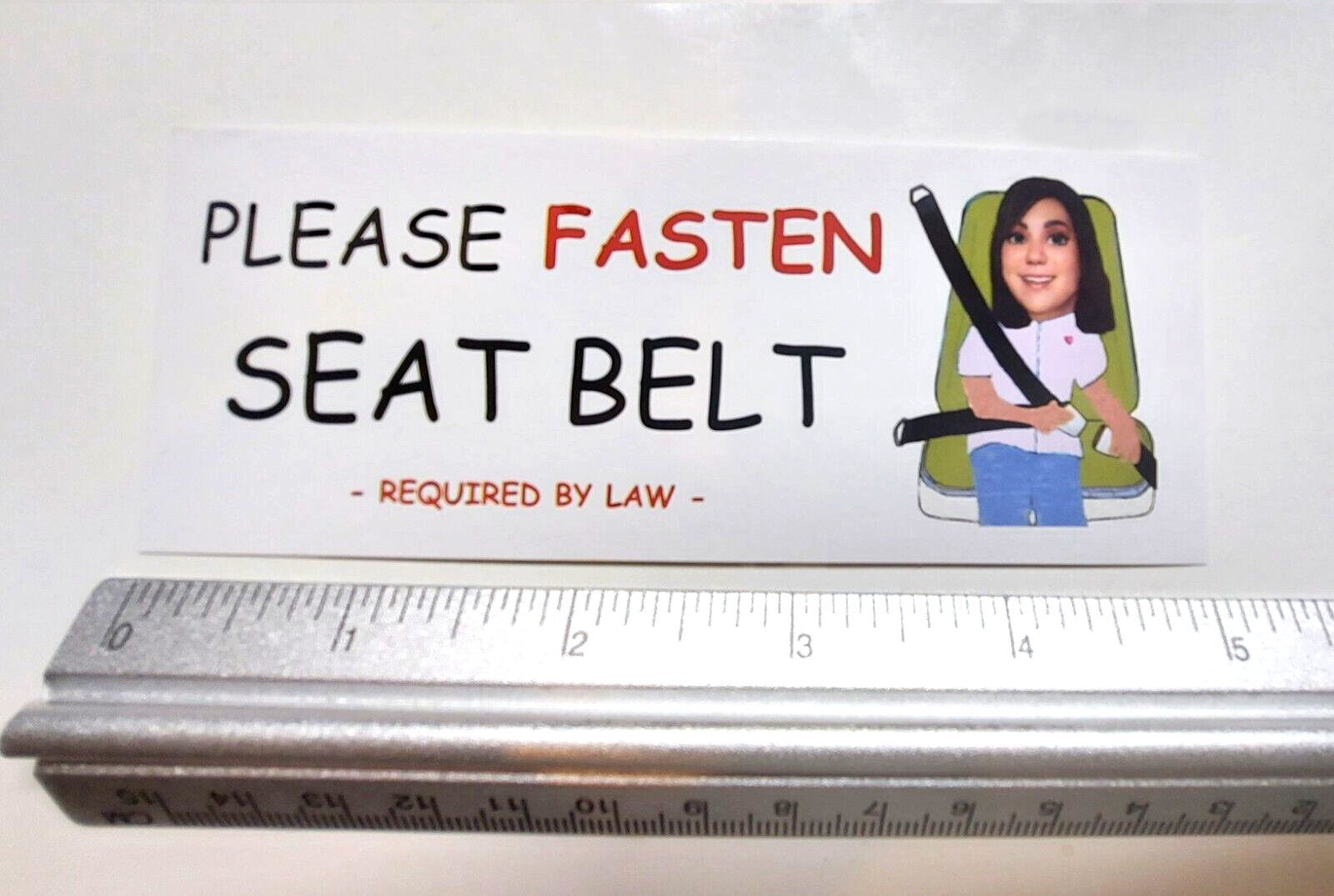 DASH CAM STICKER ,SEAT BELT STICKER , SEATBELT STICKER , PLEASE FASTEN , TNC