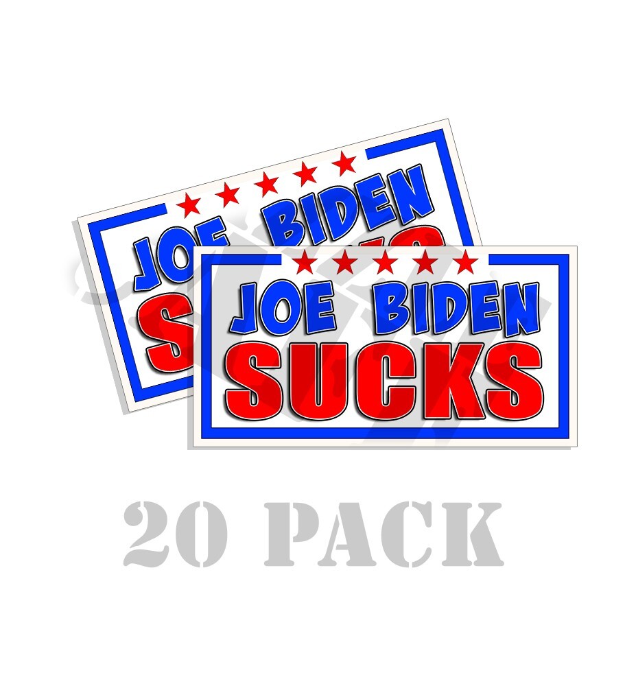 Joe Biden Sucks – Anti Biden Bumper Sticker Car Window Funny 2 pk 8inch wide