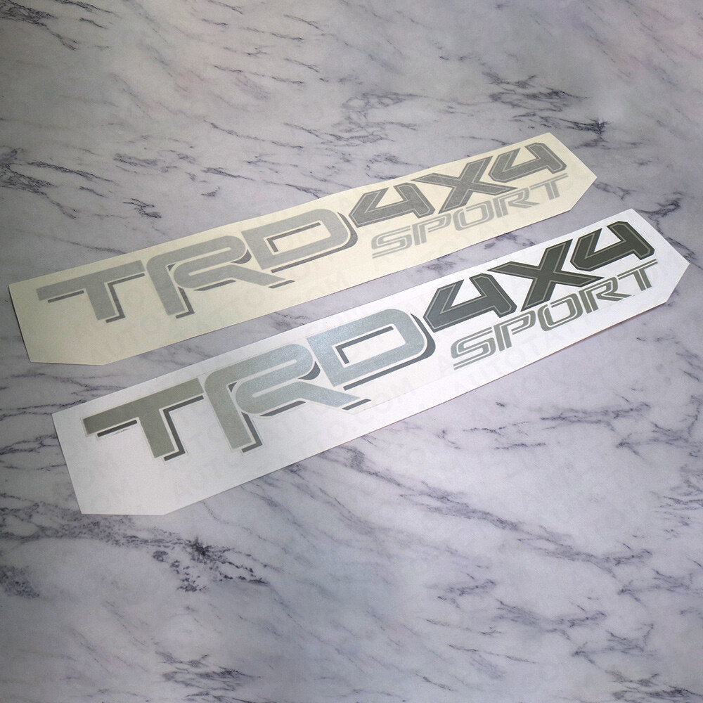 2x 3D TRD 4×4 Sport Dark Grey Pickup Side Bed Truck Logo Sticker Decal Limited