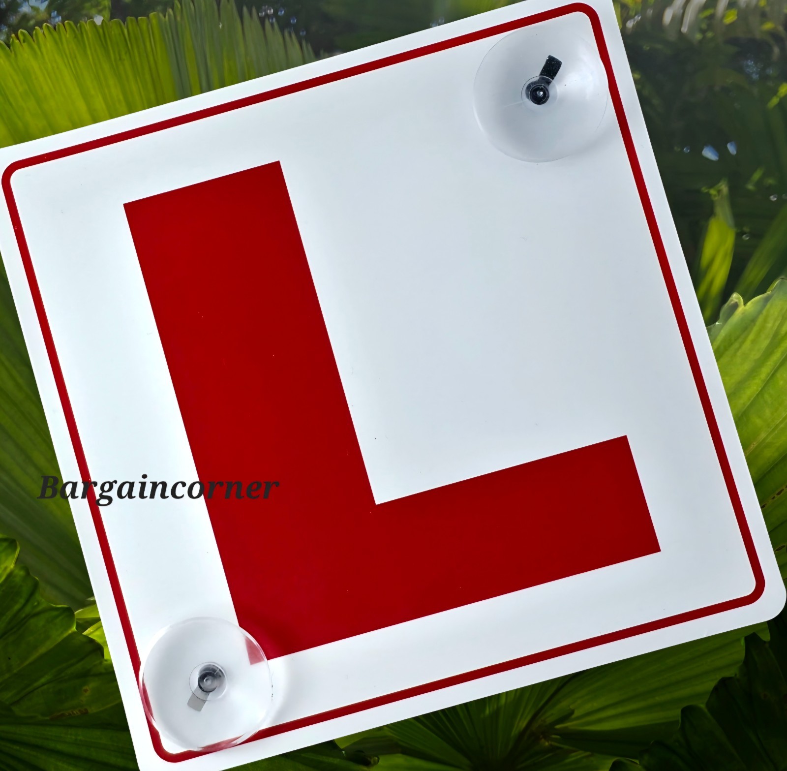 L PLATE SIGN Learner Driver Car Sign L Plate Advisory Sign With Suction Cup Hook
