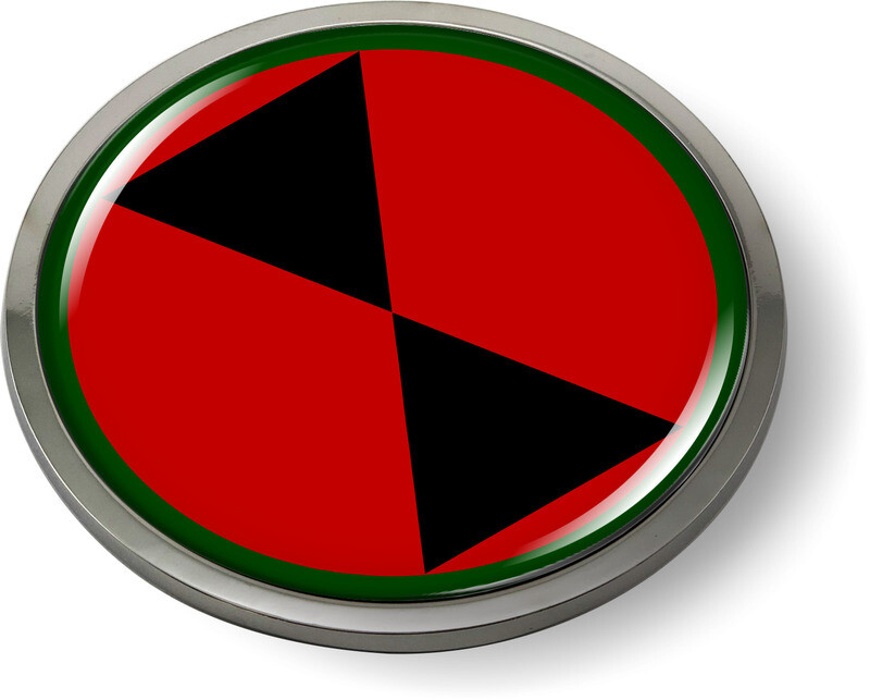 Emblem Car Sticker Chrome ROUND Bezel – 7th Infantry Division