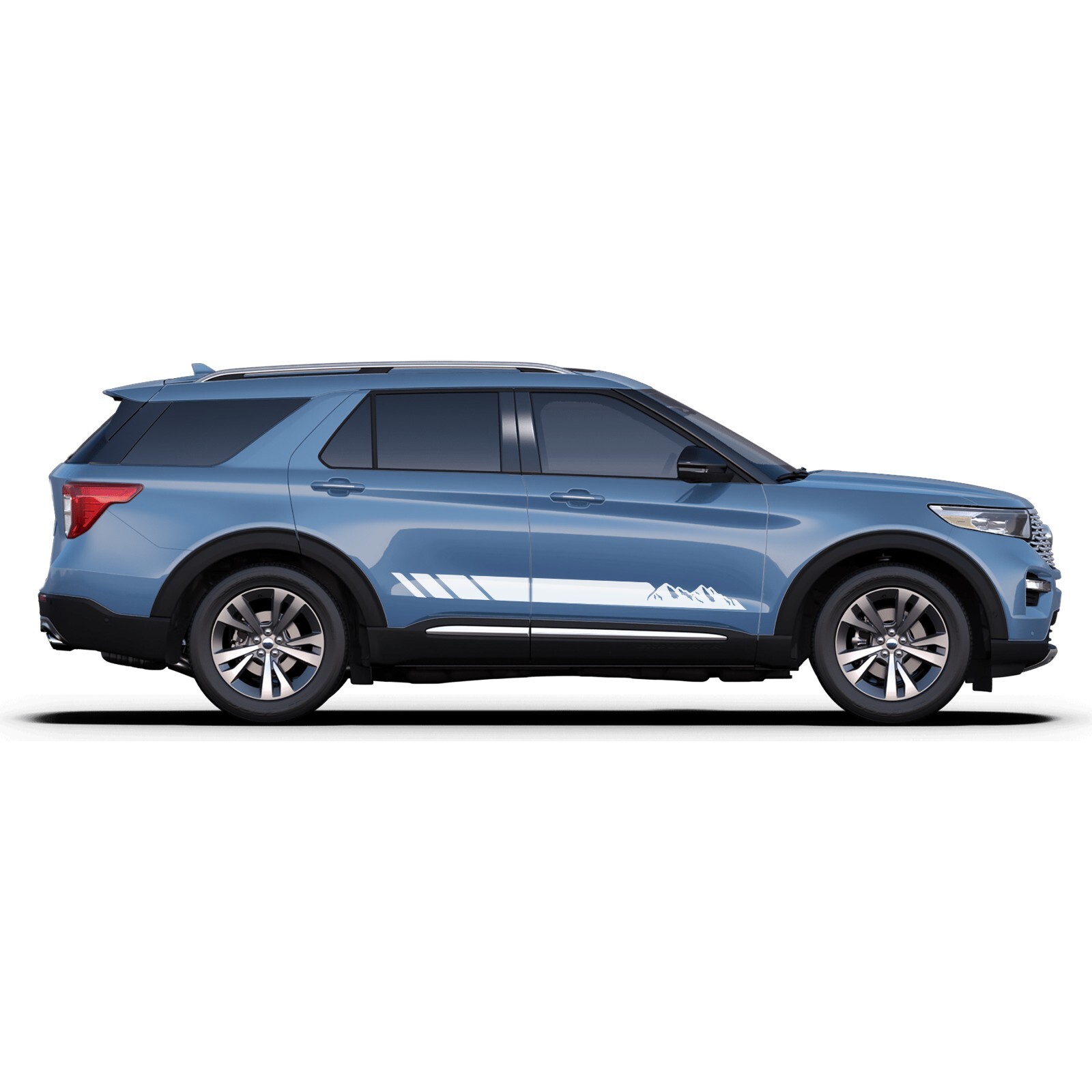 Mountains side stripes graphics decals compatible with Ford Explorer