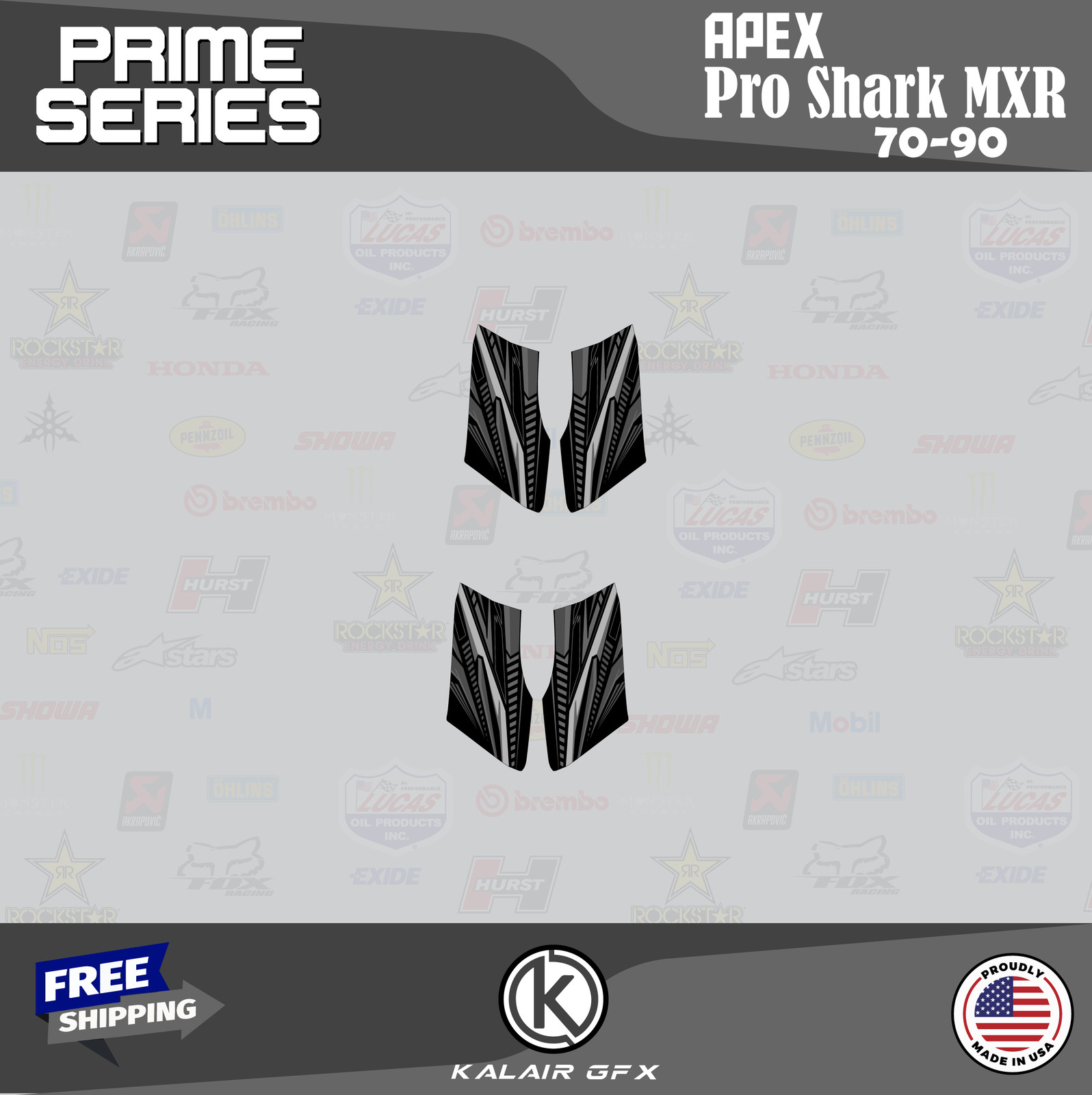 Graphics Kit for APEX Pro Shark MXR 70 90 Prime-smoke