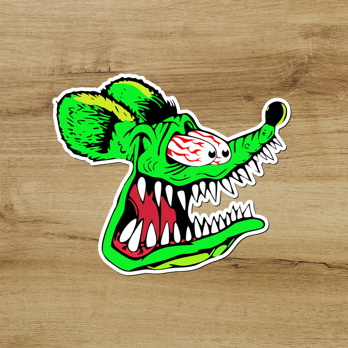 Rat Fink Hot Rod 4 inches Premium quality decal Sticker Car Window