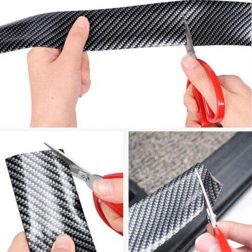Accessories Carbon Fiber Vinyl Car Door Sill Scuff Cover Plate Sticker Protector