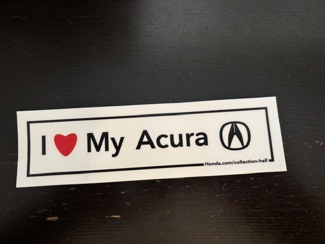Acura I Love My ACURA Bumper Sticker Vinyl JDM Racing Street 7×2