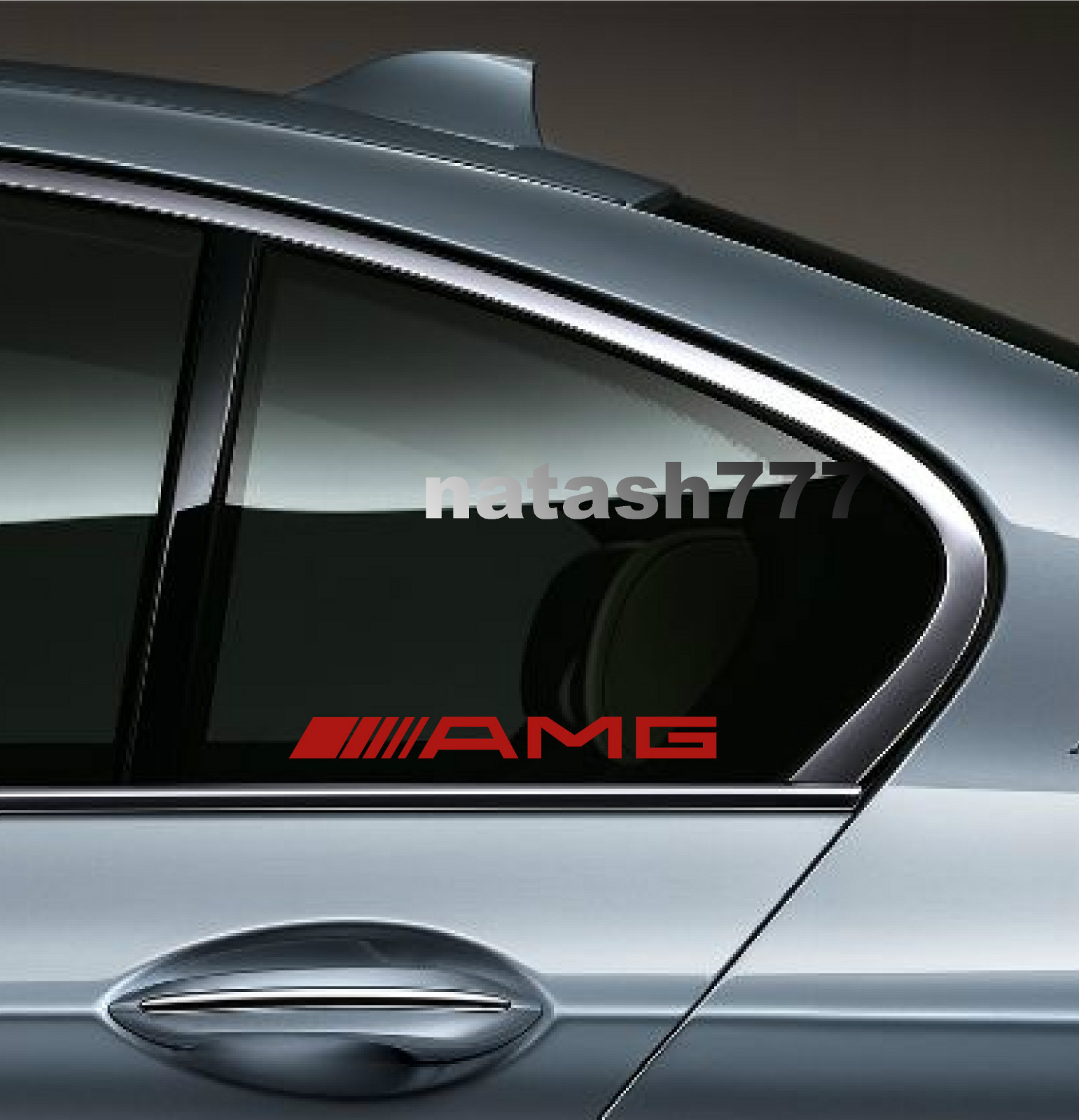 AMG Mercedes Benz E55 CLS63 E63 Racinig Decal sticker emblem logo RED Pair
