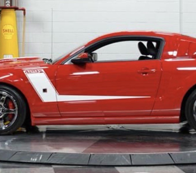 OEM ROUSH 429R SIDE DOOR GRAPHIC DECALS NEW 2PC SET FITS MUSTANG ORACLE