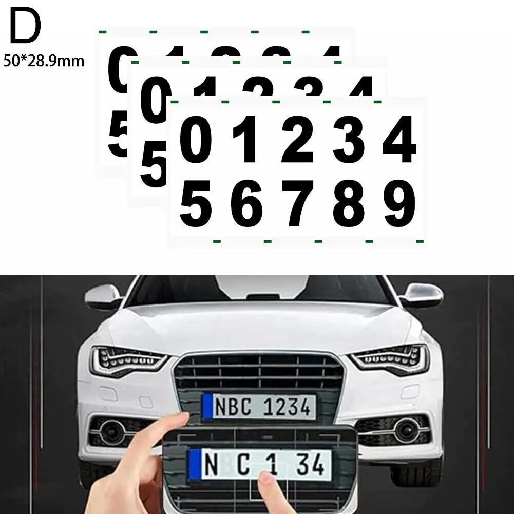 3Pcs Nanofilm License Plate Number Sticker Reflective Invisible Digital Sticker