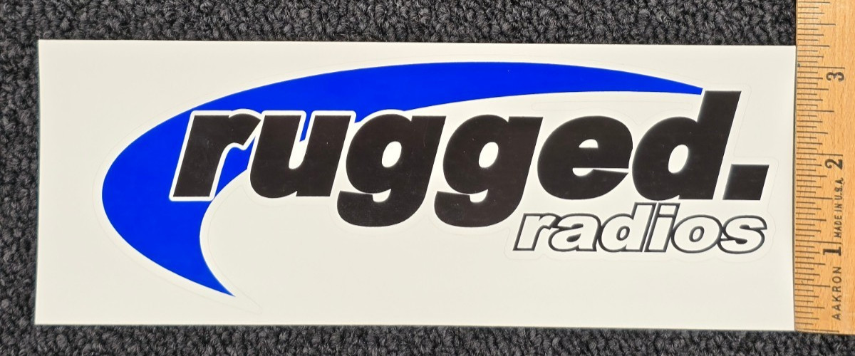 RUGGED RADIOS Racing Stickers 9″X3″ LOT of 3 Offroad UTV Overland Powersports
