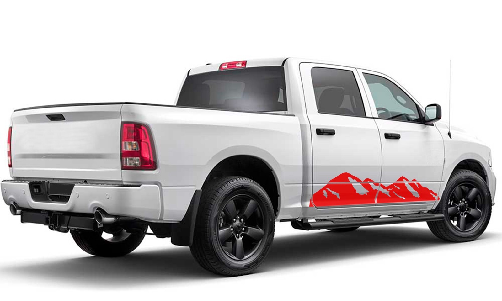 Side doors mountain graphics stickers decal compatible with Dodge Ram