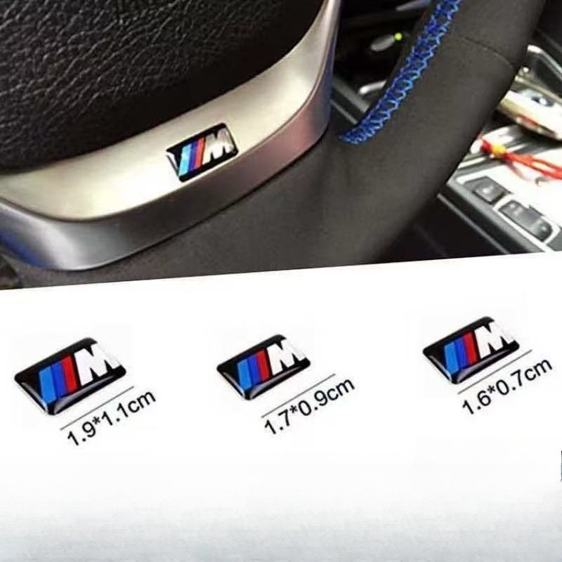 FOR BMW 17mm X 9mm / 11mm X 19mm / 16mmX7mm WHEEL M BADGE STICKER EMBLEM DECAL