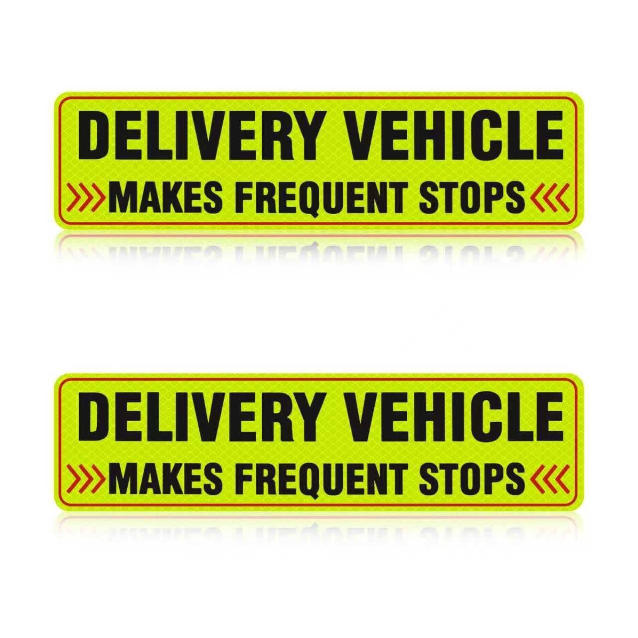 2PCS Delivery Driver Magnet for 11.81*2.99*0.04 inch, Yellow+Black