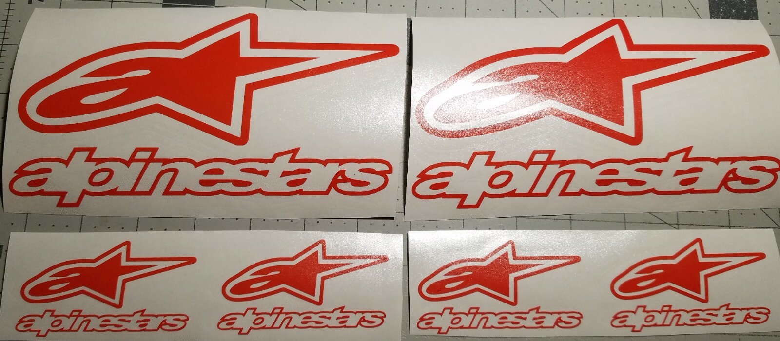 Helmet decal set (6) Alpinestars Motorcycle helmet decals, Sticker
