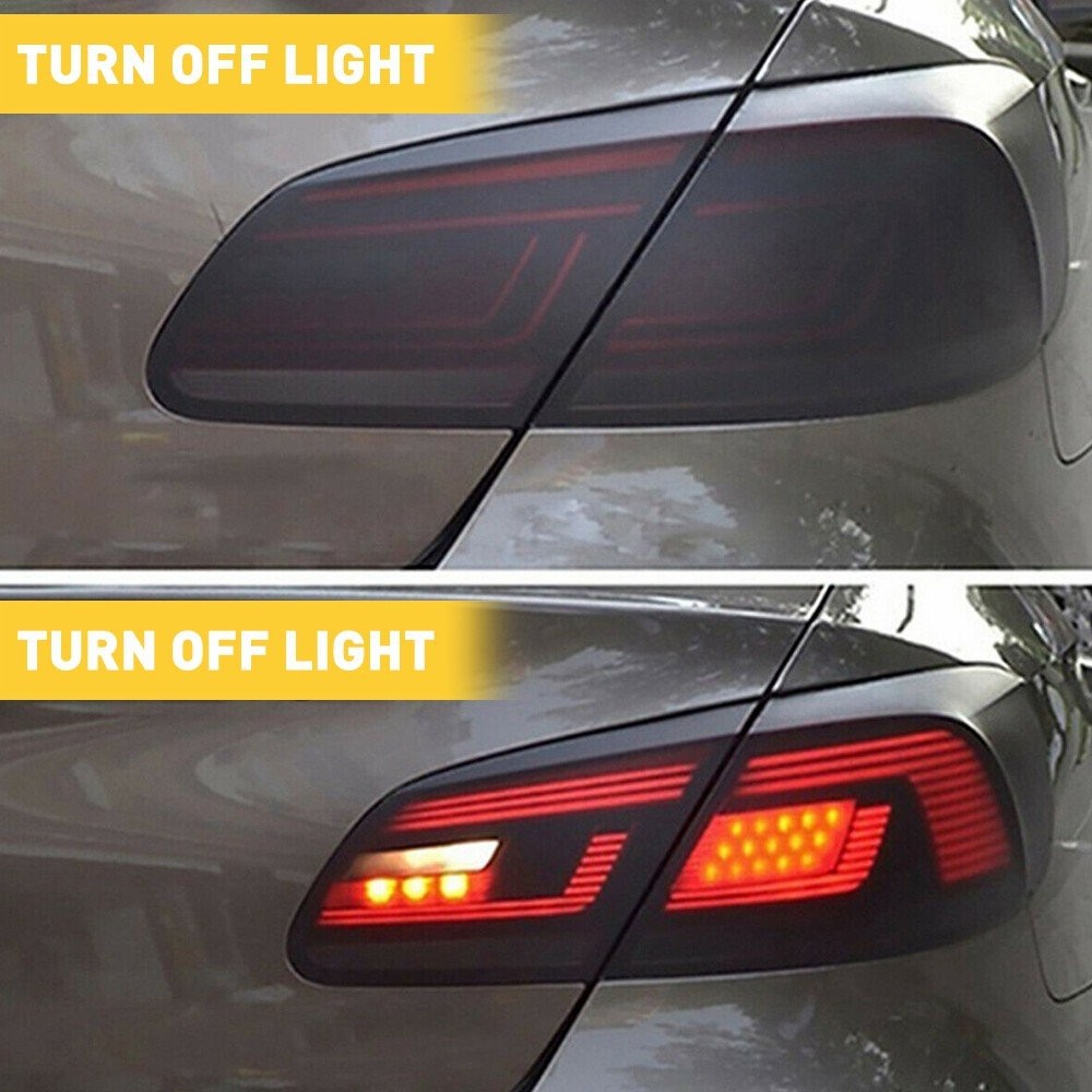 1/2Set 72” Car Vinyl Taillight Headlight Wrap Film Tint Fog Light Black 30*180CM